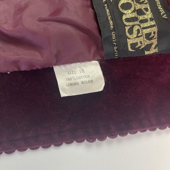 Vintage Velvet Blazer 14 Burgundy Jacket Academia whimsigoth grunge Cottagecore - Picture 11 of 12